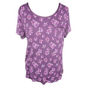 Purple Floral Modal Tee